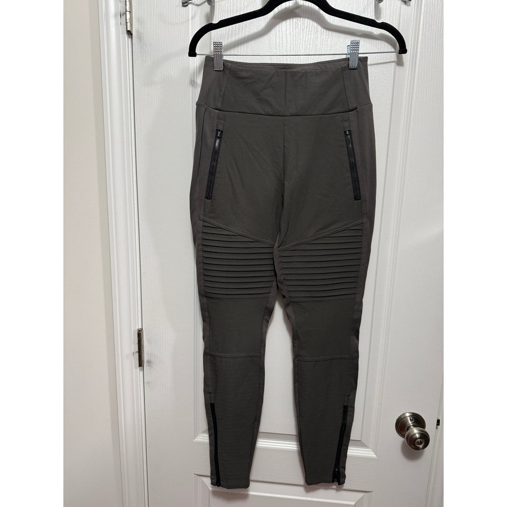 Athleta Headlands Hybrid Moto Tight Gray Womens 6 Zipper Pockets ahtleisure